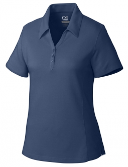SALE Cutter & Buck Ladies DryTec Championship Short Sleeve Golf Polo Shirts - Steelhead
