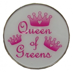 BOG Ball Marker & Shiny Nickel Visor Clips - Queen of the Greens
