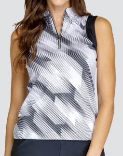 SPECIAL Tail Ladies Zosia Sleeveless Print Golf Shirts - BETTER THAN BASICS (Comet Stripe)