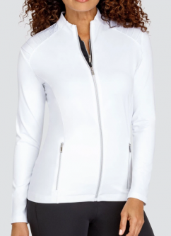 Tail Ladies & Plus Size Siona Full Zip Golf Jackets - ESSENTIALS (Chalk White)