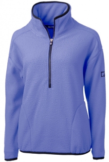 SPECIAL Cutter & Buck Women's Plus Size Cascade Fleece Pullover Golf Jackets - Hyacinth/Navy Blue