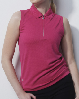 Daily Sports Ladies PEORIA Sleeveless Golf Polo Shirts - Tulip Pink