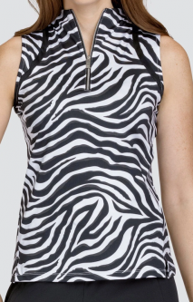 SPECIAL Tail Ladies Vane Sleeveless Print Golf Shirts - BETTER THAN BASICS (Painted Zebra)