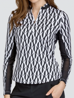 SPECIAL Tail Ladies Adalane Long Sleeve Print Golf Shirts - BETTER THAN BASICS (Magnetic Geo)