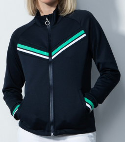 Daily Sports Ladies & Plus Size AREZZO Long Sleeve Full Zip Golf Jackets - Navy