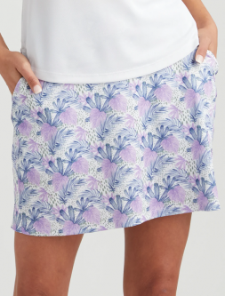 SPECIAL Bermuda Sands Ladies & Plus Size Wendy 17.25" Pull On Print Golf Skorts - Aster