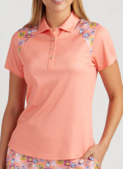 SALE Bermuda Sands Ladies & Plus Size Becca Short Sleeve Golf Polo Shirts - Camellia