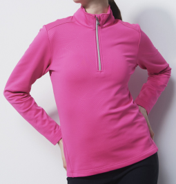 Daily Sports Ladies MIRANDA Long Sleeve Half Neck Golf Shirts - Tulip Pink