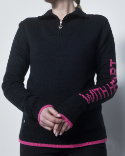 Daily Sports Ladies ROANNE Long Sleeve Lined Golf Pullovers - Black