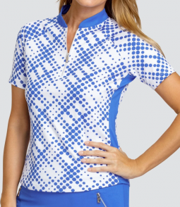 SPECIAL Tail Ladies Rain Short Sleeve Print Golf Shirts - SUBLIME SERENITY (Lumination)