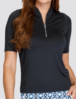 Tail Ladies Elaura Short Sleeve Golf Shirts - BETTER THAN BASICS (Onyx Black)