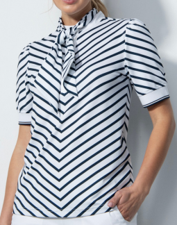 Daily Sports Ladies & Plus Size SEOUL Half Sleeve Print Golf Shirts - Navy