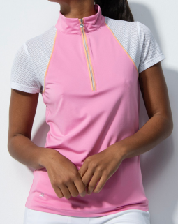 Daily Sports Ladies & Plus Size MAJA Cap Sleeve Golf Shirts - Pink Sky