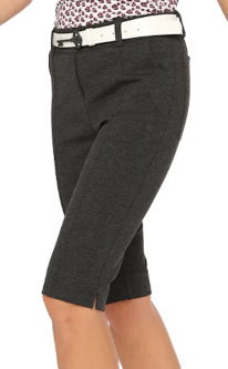 Belyn Key Ladies Tournament Zip Front Golf Shorts - ESSENTIALS (Coal)
