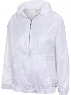 GN Ladies & Plus Size COLLINE Long Sleeve ½-Zip Hooded Anorak Golf Jackets - LUXE SPORT (White)