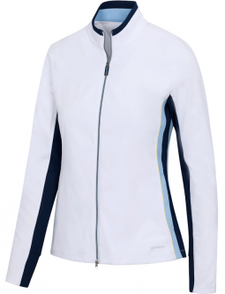 GN Ladies CARLYLE SOLAR XP Long Sleeve Full Zip Golf Shirts - BAL HARBOUR (White)