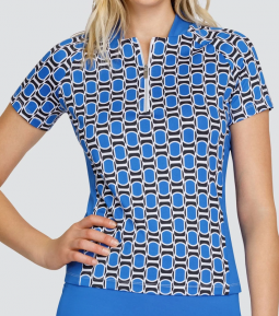 Tail Ladies Oaklynn Short Sleeve Print Golf Shirts - PALM BLOOMS (Spheria)