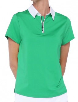 Belyn Key Ladies BK Cap Sleeve Golf Polo Shirts - WIMBLEDON (Grass)