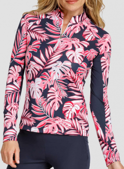 Tail Ladies Shalia Long Sleeve Print Golf Sun Shirts - KISMET EMPRESS (Stellar Foliage)